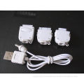 Oem White Multifunctional Universal Usb Charging Cable For Mobile Phone ,